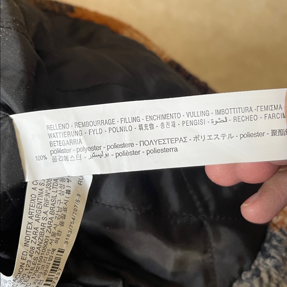 SOLD Zara Unisex Kids Brown/Navy Overshirt Jacket. Size 8/9. B3 - Picture 6 of 7